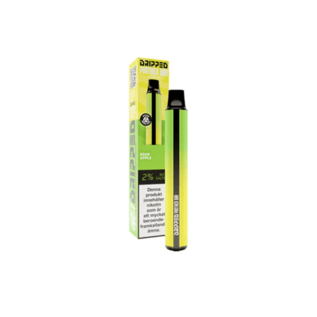 Dripped panther bar | Engångs Vape | 20mg/ml panther-bar-sour-apple-vapespecialisten