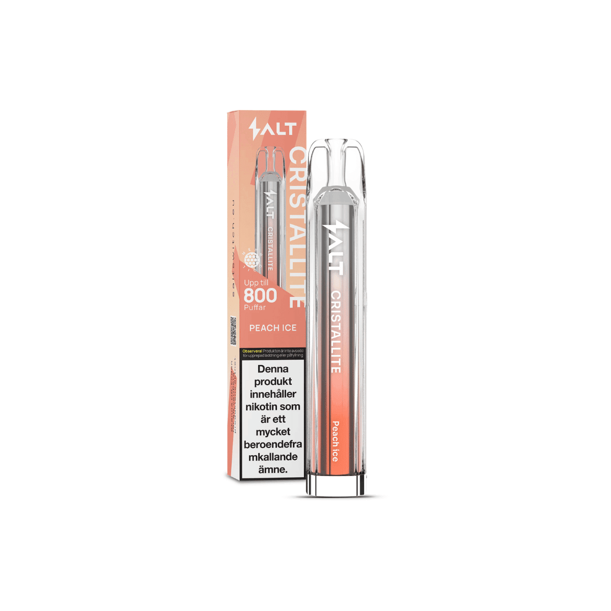 Salt Cristallite | Engångs Vape | 20mg/ml salt-cristallite-peach-ice-vapespecialisten