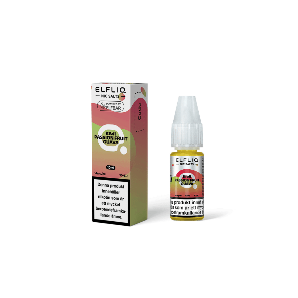 Elfliq Salt | E-juice 10ml/14mg elfliq-kiwi-passion-fruit-guava-10ml-e-juice-vapespecialisten