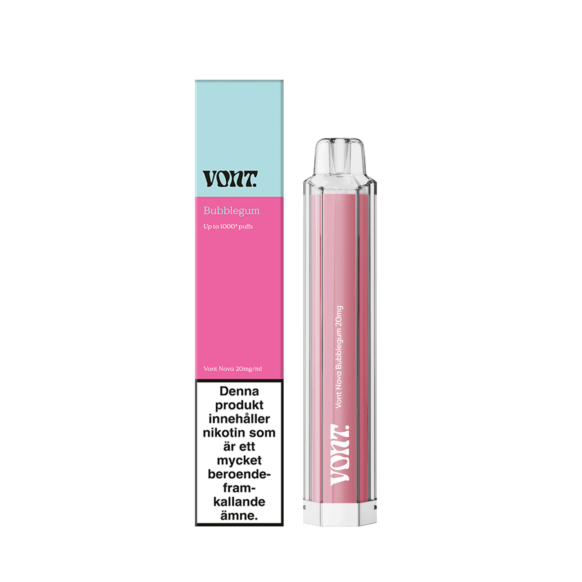 Vont Nova | Engångs Vape | 20mg/ml vont-nova-bubblegum-vapespecialisten