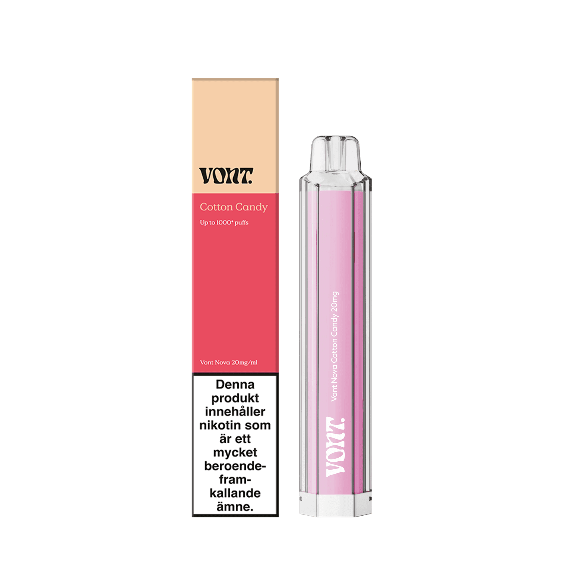 Vont Nova | Engångs Vape | 20mg/ml vont-nova-cotton-candy-vapespecialisten