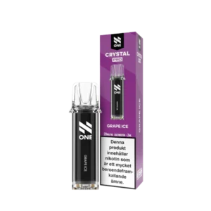 N One Crystal PRO | Engångs Pod | 20mg/ml n-one-crystal-pro-pod-system-prefilled-single-box_grape-ice-vapespecialisten